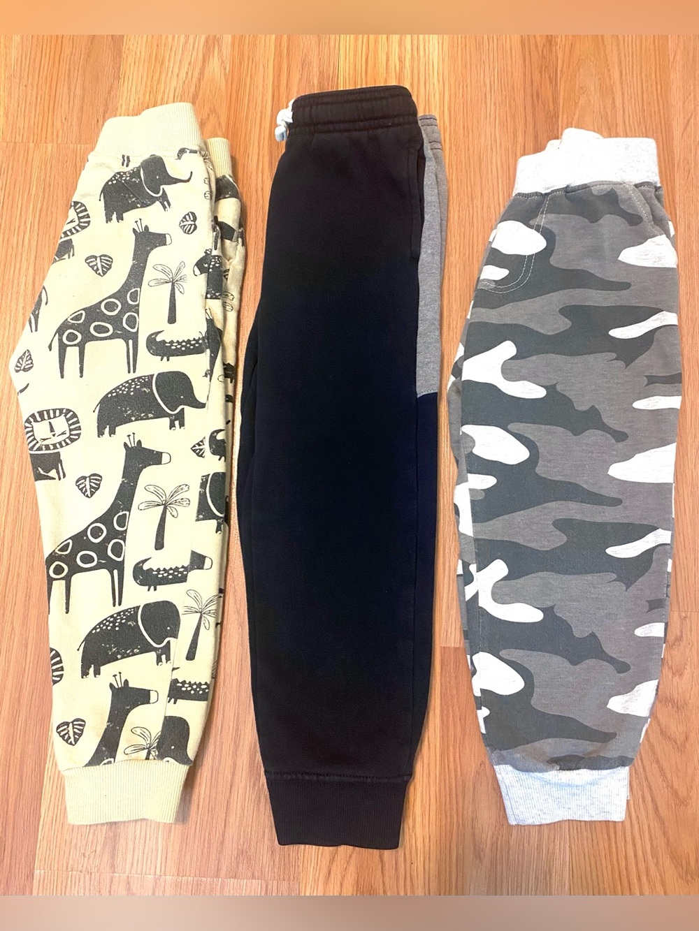 📚5T BOYS COTTON SWEATPANTS PATTERN PRINTS CAMO BUNDLE OF 3! JOGGERS PANTS WARM